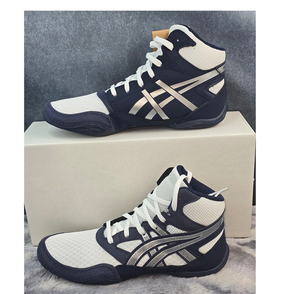 NWT Asics SZ 4.5Y Snapdown 4 GS Wrestling Shoes Midnight Pure Silver Kids